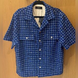 NWTS Amiri Tweed Camp Shirt